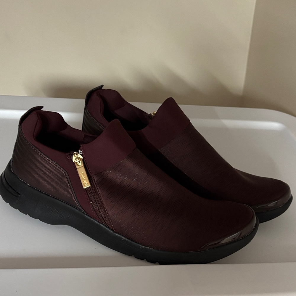 Bzees Dark Burgundy Slip-On Loafers